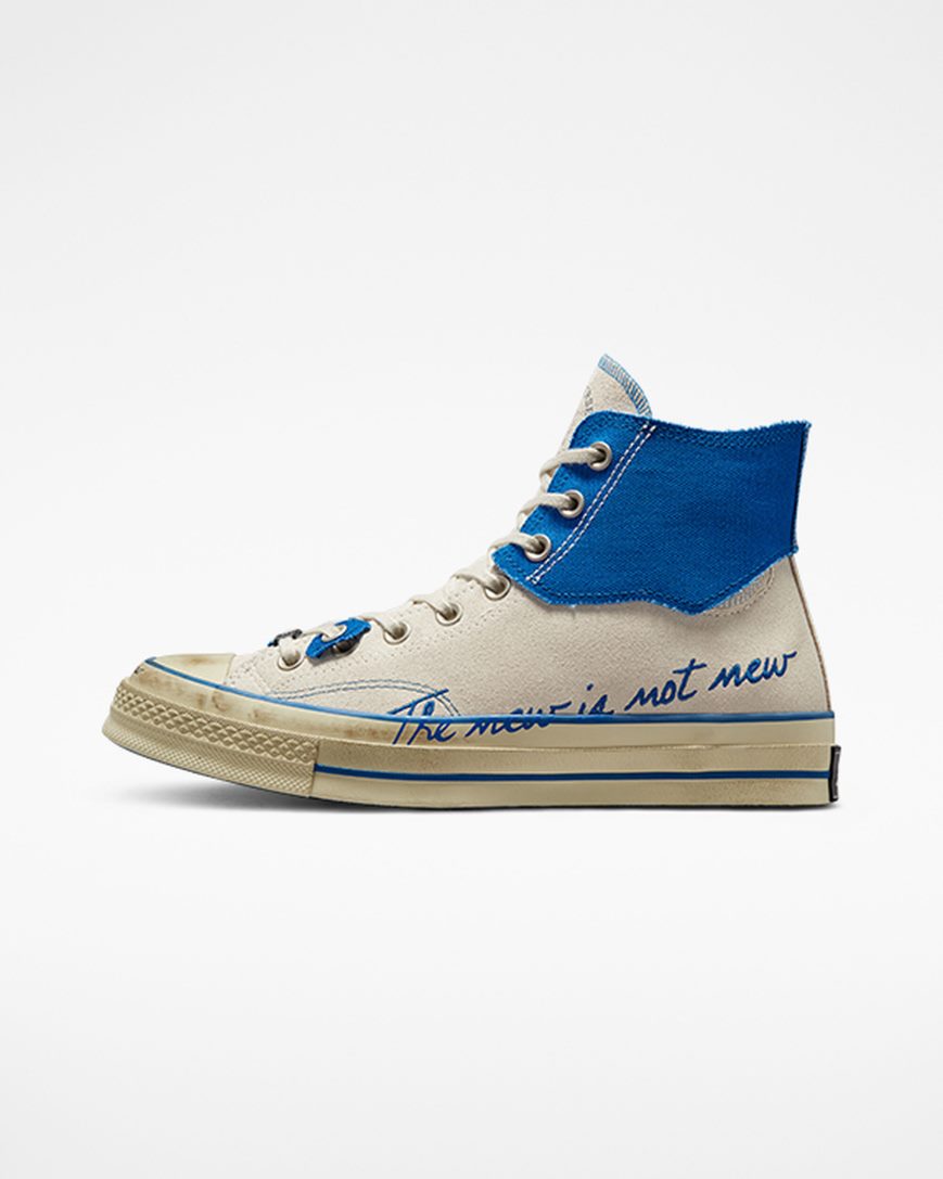 Men's Converse x ADER ERROR Chuck 70 High Top Shoes White / Blue / Black | AU 34158B